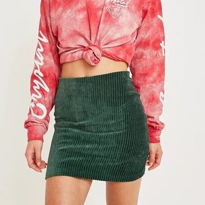 urban outfitters jersey corduroy mini skirt